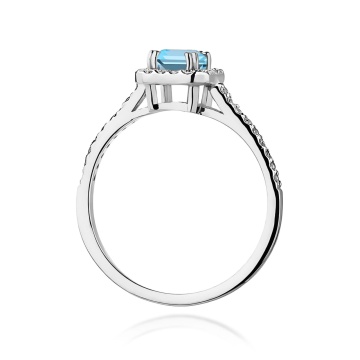 Inel Aur 14K cu Topaz Swiss 0.65 ct si Diamante Naturale 0.22 ct - Img 11