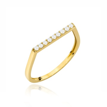 Inel Aur 14k cu Zirconii Albe - Img 2