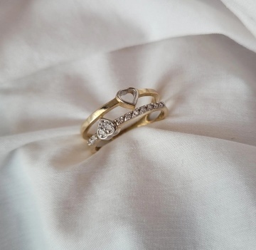 Inel Aur 8K Două Inimi - Eleganță și Romantism - Img 5