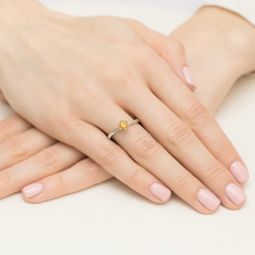 Inel Aur 9K cu Citrin 0.50 ct - Img 8