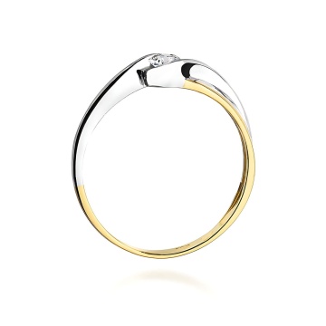 Inel Aur 9K cu Diamant de Laborator 0.15 ct - Img 3
