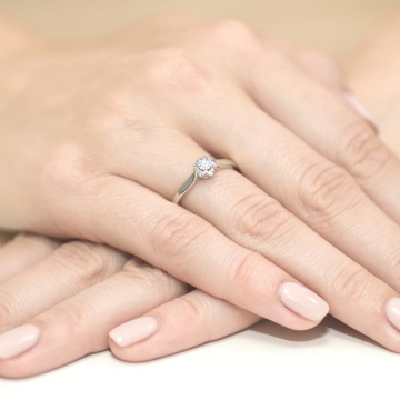 Inel Aur 9K cu Diamant de Laborator 0.15 ct - Img 8