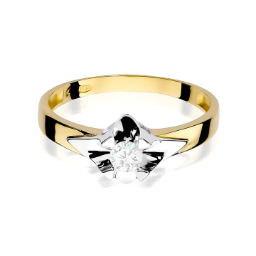 Inel Aur 9K cu Diamant de Laborator 0.20 ct - Img 2