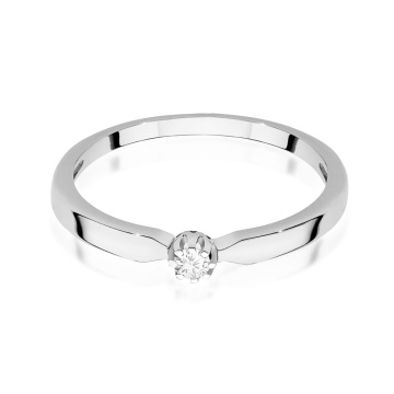 Inel Aur 9K cu Diamant Natural 0.04 ct - Img 6