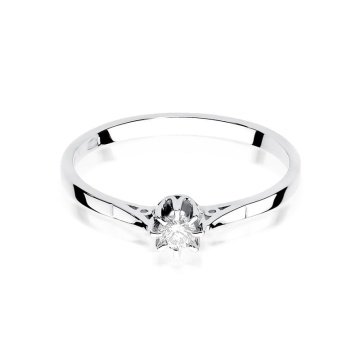 Inel Aur 9K cu Diamant Natural 0.10 ct - Img 6