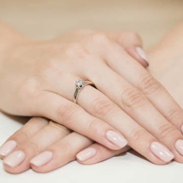 Inel Aur 9K cu Diamant Natural 0.23 ct - Img 8