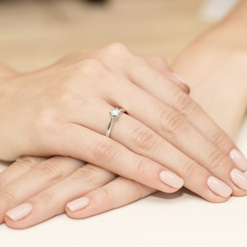 Inel Aur 9K cu Diamant Natural 0.30 ct - Img 8