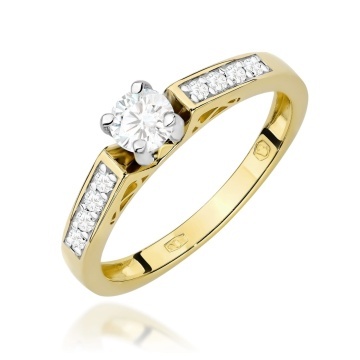 Inel Aur 9K cu Diamante de Laborator 0.42 ct
