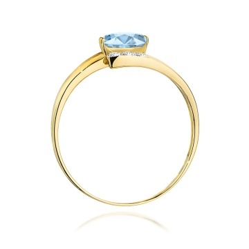 Inel Aur 9K cu Diamante de Laborator 0.55 ct - Img 3
