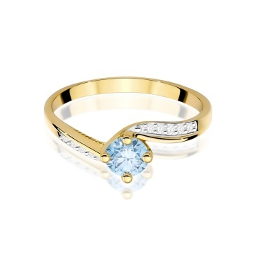 Inel Aur 9K cu Diamante de Laborator 0.55 ct - Img 2