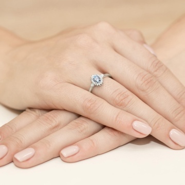 Inel Aur 9K cu Diamante de Laborator 0.60 ct - Img 8