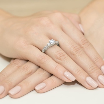 Inel Aur 9K cu Diamante de Laborator 1.04 ct - Img 8