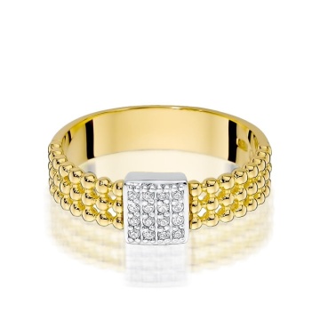 Inel Aur 9K cu Diamante Naturale 0.08 ct - Img 2
