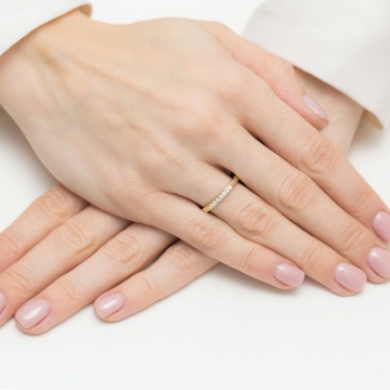 Inel Aur 9K cu Diamante Naturale 0.10 ct - Img 4