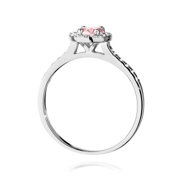 Inel Aur 9K cu Diamante Roz de Laborator 0.74 ct - Img 7