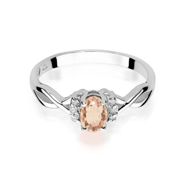 Inel Aur 9K cu Morganit 0.40 ct si Diamante Naturale 0.05 ct - Img 6