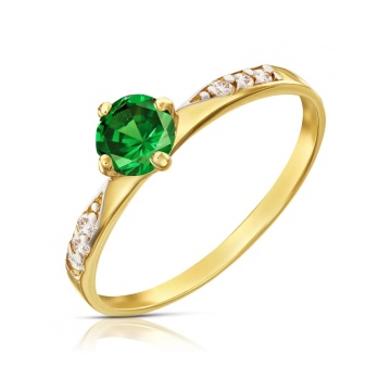 Inel de aur cu zirconiu cubic Only One, smarald pr. 333 3.1545z - Img 4