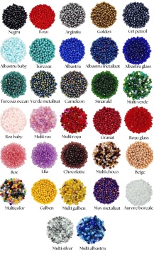 Inel Rainbow cu cristale si 10 bile din Aur 14K - Img 3