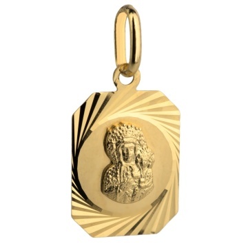 Medalion Aur 14k cu Maica Domnului si Iisus - Img 2
