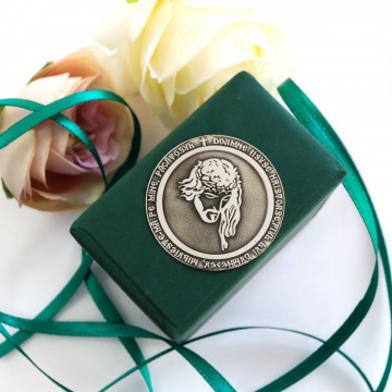 Moneda 3cm din Argint 925 cu Tema religioasa - Img 2