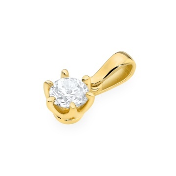 Pandantiv Aur 14K cu Diamant de Laborator 0.70 ct - Img 2