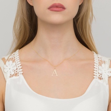 Pandantiv Aur 14K cu Diamante Naturale 0.01 ct - Img 2