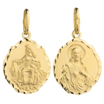Pandantiv Aur 14k cu Fecioara Maria si Iisus - Img 3