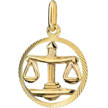 Pandantiv Aur 14K cu Semnul Zodiacal Balanta - Img 2