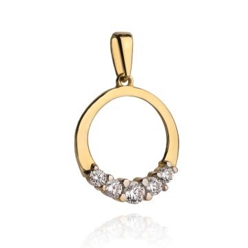 Pandantiv Aur 14k cu Zirconii Albe