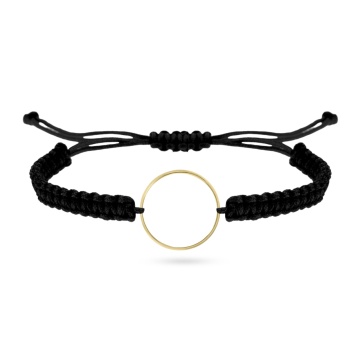 Set 2 bratari pentru cupluri Circle of Love din aur 14K - Img 5
