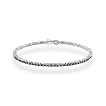 Bratara Aur 14K cu Diamante Naturale Negre 1.20 ct - Img 5