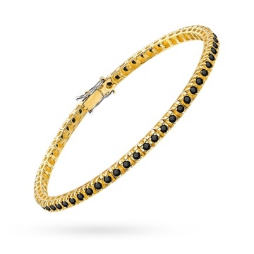 Bratara Aur 14K cu Diamante Naturale Negre 1.77 ct - Img 2