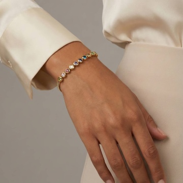 Brățară Multicolor Sparks din Inox placat cu Aur - Img 2