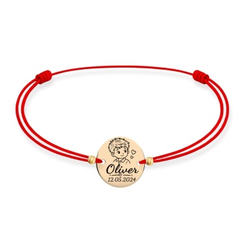 Brățară Sweet Boy cu Bănuț de 14mm din Aur 14K - Img 6