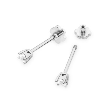 Cercei Aur 14K cu Diamant Natural 0.01 ct Filet cu Protectie - Img 4