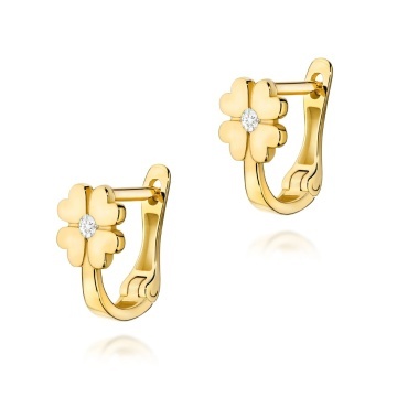 Cercei Aur 14K cu Diamant Natural 0.03 ct