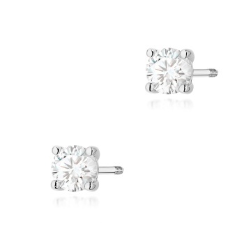 Cercei Aur 14K cu Diamant Natural 0.40 ct Filet cu Protectie - Img 7