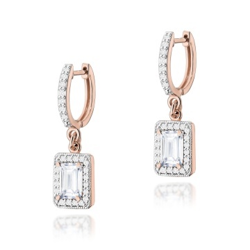 Cercei Aur 14K cu Diamante de Laborator 0.94 ct - Img 3
