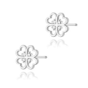Cercei Aur 14K cu Diamante Naturale 0.04 ct Filet cu Protectie - Img 3