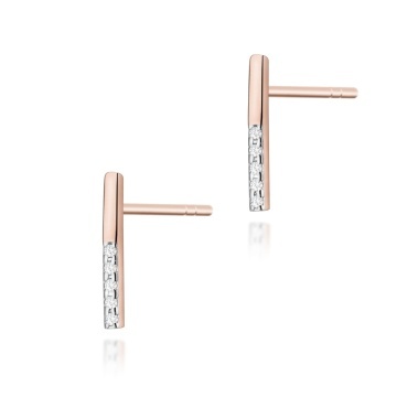 Cercei Aur 14K cu Diamante Naturale 0.05 ct - Img 4
