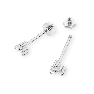 Cercei Aur 14K cu Diamante Naturale 0.09 ct Filet cu Protectie - Img 4