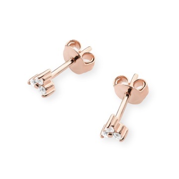 Cercei Aur 14K cu Diamante Naturale 0.09 ct - Img 6