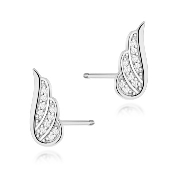 Cercei Aur 14K cu Diamante Naturale 0.10 ct Filet cu Protectie - Img 3