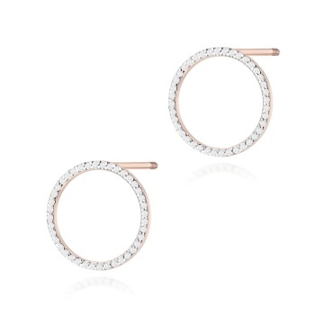 Cercei Aur 14K cu Diamante Naturale Negre 0.40 ct Filet cu Protectie - Img 4