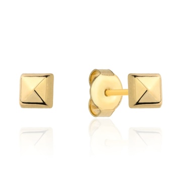 Cercei Aur 14k cu Model Patrat