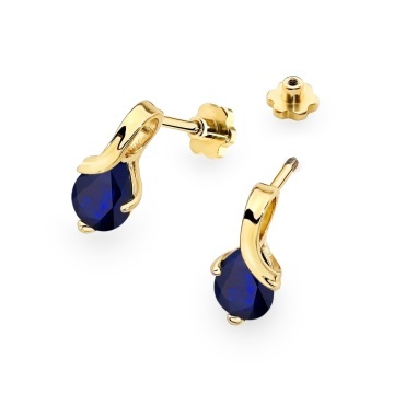 Cercei Aur 14K cu Safir 0.60 ct Filet cu Protectie - Img 2