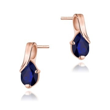 Cercei Aur 14K cu Safir 0.60 ct - Img 4
