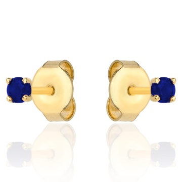 Cercei Aur 14k cu Zirconii Albastre - Img 2