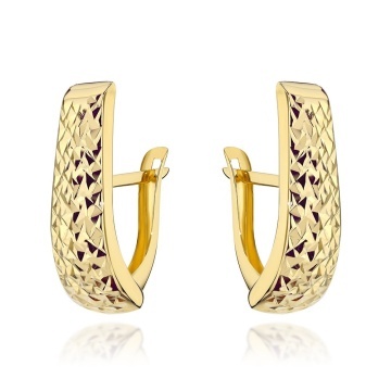 Cercei Aur 14K Lungi, Diamantați