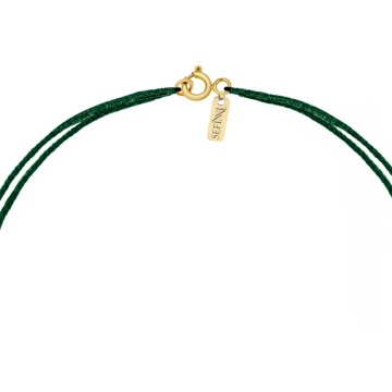 Choker Crystal Green Cross din AUR 14K - Img 2